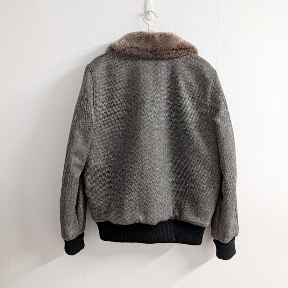 Dehen 1920 Winston Jacket Bomber Wool/Mouton Size Medium New with Tags - Picture 2 of 5